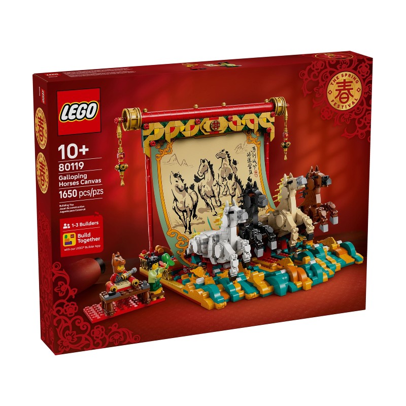 LEGO 80119 Lienzo con Caballos Galopantes