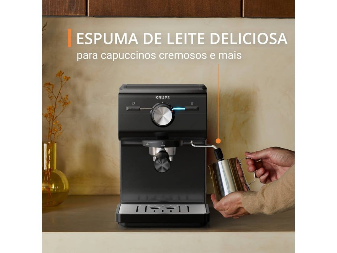 Cafetera KRUPS Authentic XP381810 (15 Bar - Negro)