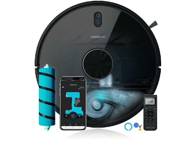REACONDICIONADO Seminuevo Bueno Robot aspirador - Cecotec Conga 5090, Cy-Clean, Inteligente, Wi-Fi, 8000 Pa, Negro
