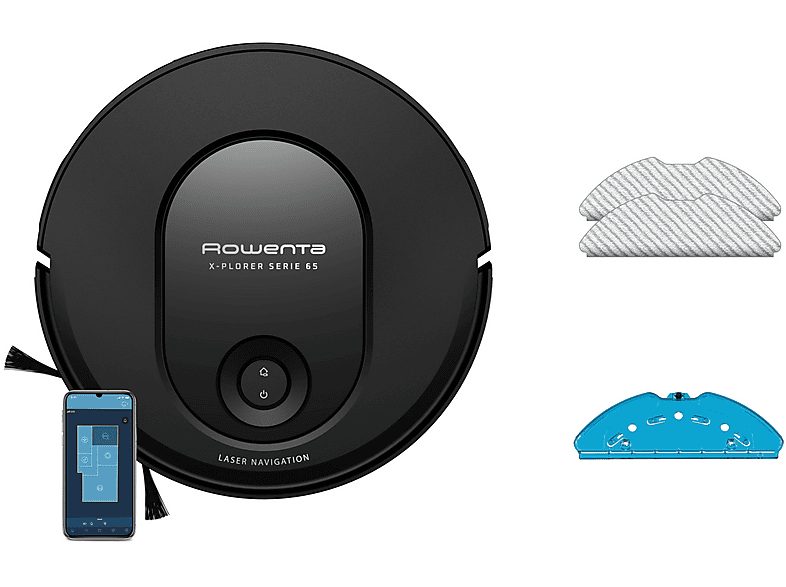 Robot aspirador - ROWENTA X-Plorer  Serie 65 RR8L65, Depósito 0,4 l, Autonomía 120 min, Negro